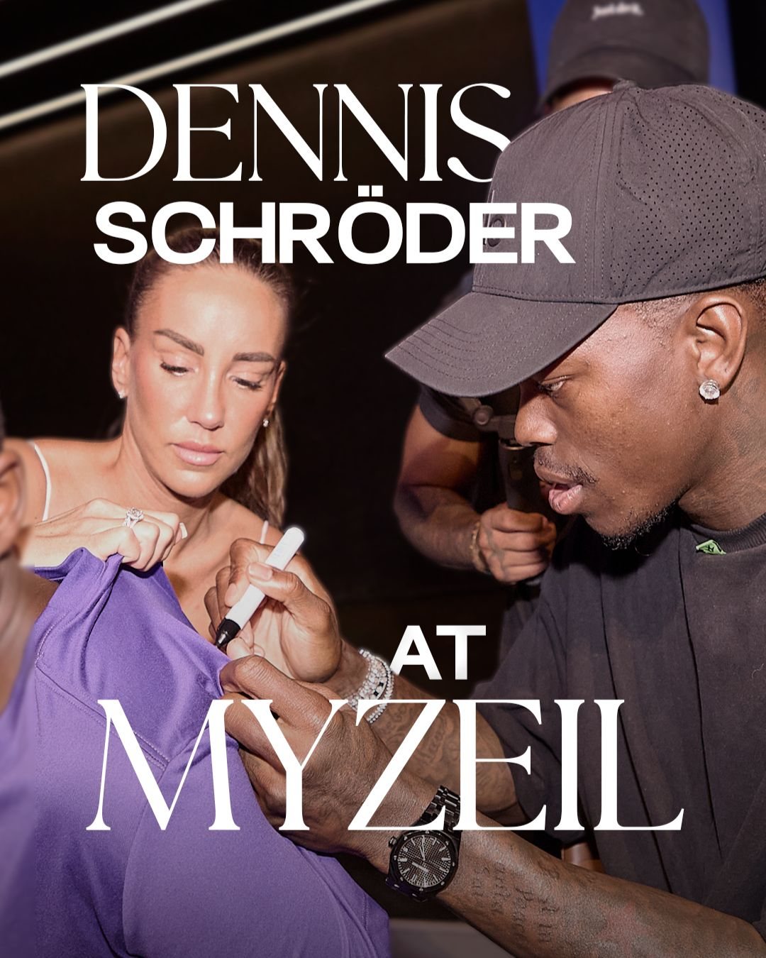 Social-Motiv: Dennis Schröder signiert im MyZeil